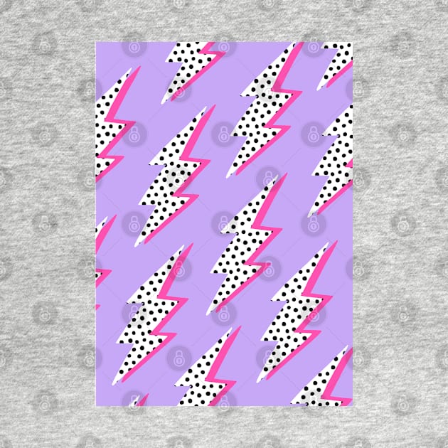 Purple Lightning Bolt print by ChimaineMary